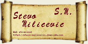 Stevo Milićević vizit kartica